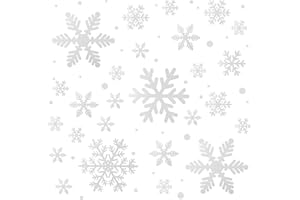 ‎SINWIND Sinwind 162 Schneeflocken Fensterbild, Fensterbilder Weihnachten Selbstklebend, Winter-deko Weinachts Dekoration, Weihnachten Fenstersticker, Winter Deko Weihnachtsdeko