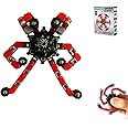 Tassino Fidget Spinner Transform Robot - Fingertip Stress Relief Pocket Toy for Kids, Boys and Girls - Birthday Party Game Gift (Red and Grey) - BIS Approved