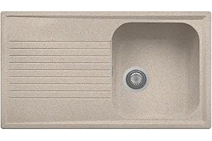 Lavello composito cucina Plados a una vasca più scolapiatti PL0861 (Avena)
