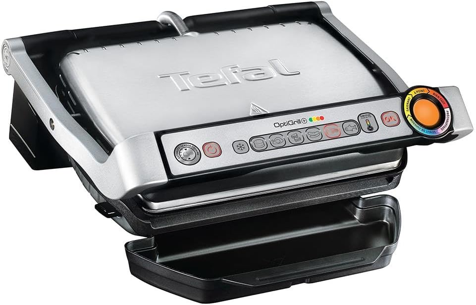 Tefal OptiGrill+ 4 Porsiyon Kapasiteli 2000 Watt 6 Programlı Barbekü Izgara ve Tost Makinesi - Inox