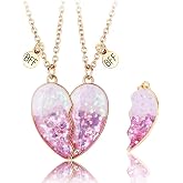 AFCJLTO 2 Pieces BFF Necklaces Friendship Necklace Magnetic Best Friends Necklaces Best Friends Necklaces for Girls Birthday