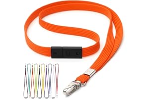 CKB LTD Schlüsselband mit Sicherheitsverschluss Metall-Klipp Für Büro Mitarbeiter Besucher ID Ausweishalter Lanyards Schlüsselbänder Für Namensschilder Umhängebänder