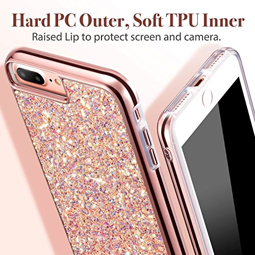 iPhone 7 Plus Case, ESR Luxury Glitter Sparkly Diamond Case with Dual Layer Design [Shockproof] [Hard PC Back, Soft TPU Inner] Protective Case Cover for 5.5