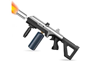 Kraftfull Propangasbrännare, Köksgrillbrännare med Avtagbar Design Justerbar Ogräsbrännare, Koltändare för BBQ, Grillning av Biff, Lägereld, Svetsning (Tank Ingår INTE) (Svart &