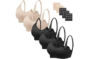 HBselect 5 Pcs Soutien-Gorge d'allaitement Maternité Soutien-Gorge d'allaitement sans Couture