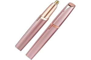 ANGLEPINGPING Rechargeable Women Eyebrow Hair Remover Portable and Nose Hair Remover Electric Painless Eyebrow Trimmer Epilator, Eyebrow Razor with Light,Brows Shaper,Rose Gold