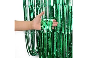 WS UK 2m/2.5m/3m Foil Door Curtain [2m, Green]