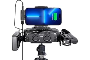 Nicama V8 2-Kanal Mikrofon Preamp mit XLR/3.5/6.35mm Eingang, Audio Adapter Mixer für Shotgun Mikrofon, Guitar Bass, DSLR Kameras, iPhone Tablet Smartphones Singen Recording