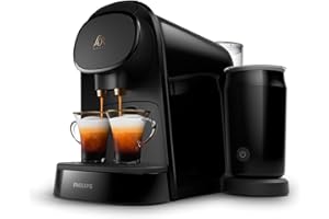 Versuni PHILIPS L'OR BARISTA Coffee Capsule Machine & Milk Frother, for Double or Single Capsule, Black (LM8014/60)