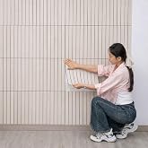 Kendinden Yapışkanlı Ahşap Duvar &Ccedil;ıtası Desenli Duvar Paneli 30x60cm (1, a&ccedil;ık kahve)