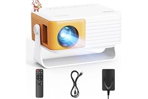 Mini Proiettore Basso Rumore (<30 dB), 2025 Upgraded Yoton Y3 Proiettore Portatile Supporto Full HD 1080P, Auto Keystone, Zoom 50%, Rotabile 360°, per Phone/TV Stick/HDMI/USB/TF