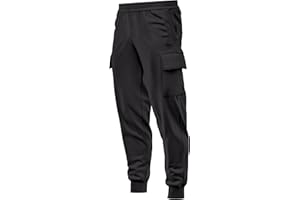 mymixtrendz Mens Cargo Fleece Cuffed Slim Fit Bottom Track Pants Casual Trousers Jogging Cargo Pocket Work Wear Trouser