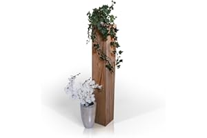 moebel-eins Blumensäule Fichte massiv Dekosäule Holzsäule Säule Landhaus Design, eichefarbig, 17x17 cm, 100 cm