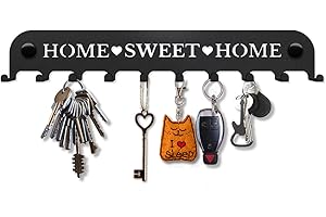 SirHoldeer Porta Chiavi da Muro per Casa Moderno, Portachiavi da Parete Home Sweet Home, Appendichiavi da Muro Ingresso, Appendiabiti da Parete Design, Attaccapanni da Muro, Idee Regalo per la Casa