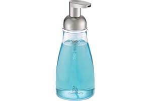 iDesign Schaumseifenspender, nachfüllbarer Pumpspender mit Schaumpumpe, sparsamer Seifenspender aus Kunststoff, durchsichtig