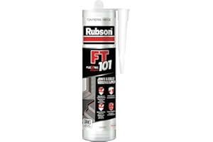 Rubson FT 101 Ton Pierre, Mastic polymère de haute qualité pour joints, fissures, collages, Mastic étanche pour intérieur & extérieur, Mastic multi-matériaux, cartouche 280 ml