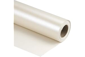 RUSPEPA Papier Cadeau Mat Blanc Cassé - 81,5 M² - Papier Nacré De Couleur Unie Parfait Pour Mariage, Anniversaire, Noël, Baby Shower - 76 cm X 10 m