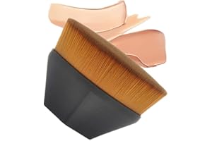 NOBRANDED Pennello Fondotinta,Pennello per fondotinta a forma di petalo,Soft Touch Pennelli Make Up Fondotinta Per miscelare liquidi,Crema o Cosmetici in polvere impeccabili,Pennello Blush trucco (nero)