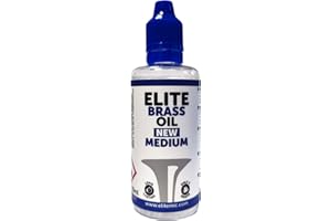 ELITE MUSICAL INSTRUMENT CARE Elite Brass Oil New Medium 60 ml Huile pour instruments de musique à vent : trompette, trombone, fliscorne, trompe, tuba, etc