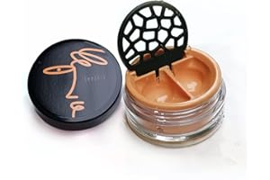 Lensbix Kontaktlinsenbehälter Faceline. Das Innovative Geschenk für Linsenträger mit Lineartmotiv in Bonbonfarben. (Apricot No.14)