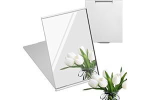 Fantasyon 2 specchietti tascabili da viaggio, specchio tascabile in alluminio, specchio pieghevole portatile, ultra sottile, adatto per viaggi, scuola, ufficio, campeggio e trucco