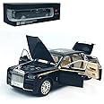 chengchuang Diecast Cars 1:24 Scale, Rolls-Royce Phantom Model Car,Zinc Alloy Pull Back Toy Car With Sound & Light For Kids Boy Girl Gift., Black