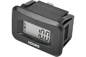 RileyFine Digitale Wartungsstundenzähler für kleine Motoren, DC 5V bis 60V, wasserdicht IP68, verwendet auf Aufsitzrasenmäher Traktor Generator Wohnmobil Golfwagen Motorrad Boot