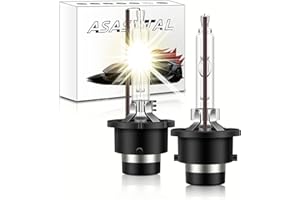 Asasytal D2S Lampadine HID Xenon, Fari Xenarc da 35 W Bianco Caldo 4300K Super Luminoso Kit di Conversione Fari Bi-Xenon, Faro Xenarc per l'aggiornamento Originale Della Lampadina Allo Xeno, 1 Paio