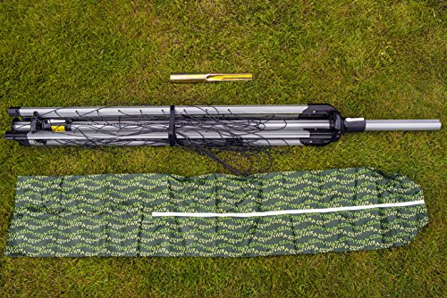 Extra Large 60m 4 Arm Multi-height Rotary Washing Line with FREE cover, FREE metal ground socket.