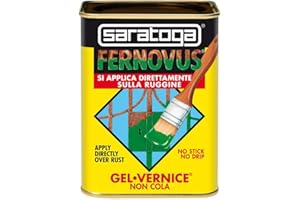 SARATOGA Vernice Gel Antiruggine Pronta All'Uso Senza Bisogno Di Trattamenti Preliminari, Latta Da 750 Ml Castagna Brillante