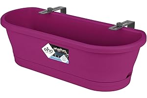 Elho Corsica Easy Balcony - Planter - Cherry - Outdoor & Balcony - L 58.5 x W 24.5 x H 20.2 cm