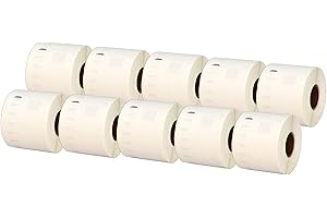 Printing Saver 10x 99015 54 x 70 mm Compatibili Rotoli Etichette adesive (320 Etichette/Rotolo) per Dymo LabelWriter 310 320 330 4XL 400 450 Turbo/Twin Turbo/Duo & Seiko SLP etichettatrici