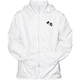 Sians Fashions Mens Bowling Jacket Fully Fleece Lined Waterproof Hoodded Jackets Detachable Hood White with Bowls Bowlers Embroidered Logo