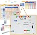 Produktbild alles-meine.de GmbH magnetischer - Stundenplan / Wochenplaner / Memoboard -  GELB  - incl. Name - abwischbar mit Folienstift - incl. 102 Stück Magnettafeln zum Beschreiben - ma..
