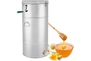 BuoQua 73cm Honey Extractor Manual 2 Frame Honey Separator Spiner Smelator for 2 Honeycomb Extractor Stainless Steel Four Beekeeping Frames