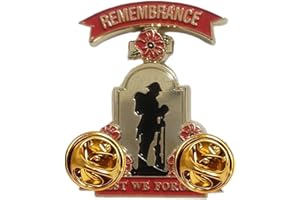 UORRHAW Remembrance Day Red Poppy Pins UK Veteran Solider Lest We Forget Brooch Enamel Badge