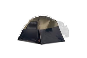 Kelty Highroads Overlanding Shelter - Universal Mount Car Camping Tent with Large Zippered Entry, Aluminum Frame, Adjustable Walls and Windows, UV Protection, Rainproof, Stuff Duffel Included, 2024
