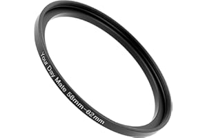 YOUR DAY MATE Anillo Step Up, de Ø 58 a 62 mm de diámetro, Compatible con Lentes de Fabricantes como Canon, Sony, Nikon, Adaptador de Filtro para Lente de cámara, Aluminio, Anillos adaptadores para filtros Largos