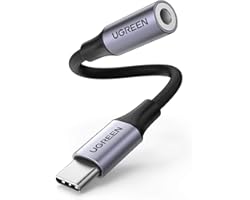 UGREEN Adaptador USB C a Jack 3.5mm, DAC Chip Adaptador Auriculares Tipo C Compatible con iPad Pro, Samsung S21/S20/S10/Note