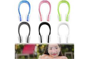 UIEXAY 6 Pezzi Tappanaso per Piscina Tappanaso nuoto sincronizzato Tappi per Naso da Nuoto in Silicone Clip per Naso da Nuoto Tappi Tappa Naso Nuoto Clip per Bambini Adulti Principianti (6 Colori)