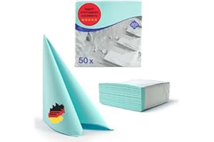 800 Tovaglioli Aroba in Airlaid simil-tessuto 19 COLORI 40x40 cm piegatura 1/4 di alta qualtià per matrimoni aspetto tessuto, per feste di compleanno, catering, hotel, Natale Turchese