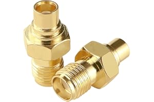 KUOQIY 2 PCS SMA Female to MCX Female Coax Connector, SMA to MCX Adapter, for Antenna 4G LTE WIFI Wireless GPS System