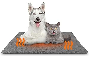 ‎HYSAGTEK Hysagtek Katzendecke für Katzen,Selbstheizende Katzendecke 50x70 Wärmedecke Ohne Strom Heizdecke Katze Flauschig Waschbar Katzendecke Selbstwärmend Geräuschlos Katzen(Grau)