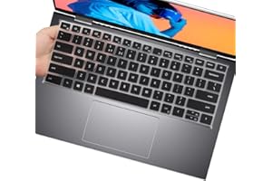 I-TENSODO Tastaturabdeckung für 2022 2021 New Dell Inspiron 14 5000 (Modell 5410 5415 5418 5420 Laptop), Dell Inspiron 7000 2-in-1 14 Zoll 7415, Dell Latitude 3320 3420 Schutzhaut, Schwarz