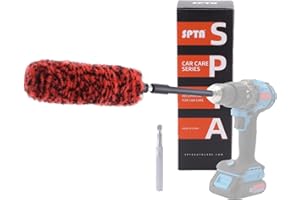 SPTA Szczotka do Czyszczenia Felg, 1 sztuki Koła Szczotkowe z Mikrofibry, Szczotka do Czyszczenia Felg Samochodowych, Szczotka do Wiertarki Szczotki do Felg Samochodowych i Motocyklowych