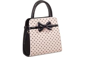 Banned Carla Retro Bag 50s Rockabilly Polka Faux Leather Top Handle Handbag