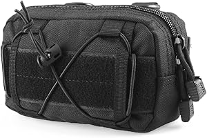 TRIWONDER Borsello Tattico da Cintura, Marsupio Tattico Militare Uomo Donna per Cinturone, Borsa Tattica Molle per Utility edc Caccia Campeggio Ciclismo