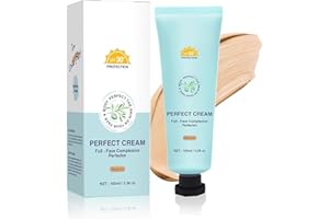 VOKKRV Body Coverage Perfector with SPF 30+, All-Over Complexion Perfector CC Cream, Full Coverage Foundation & Concealer Cream, Waterproof, Long-Lasting for Shimmery Face & Body (Medium)