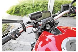 EMMEA PORTA TELEPASS PORTATELEPASS 18> TELEPASS EUROPEO PORTAOGGETTI IMPERMEABILE CUSTODIA RIGIDA COMPATIBILE CON BMW R 1200 GS ADVENTURE MOTO SCOOTER LAMPA MANUBRIO APPARATO AUTOSTRADALE