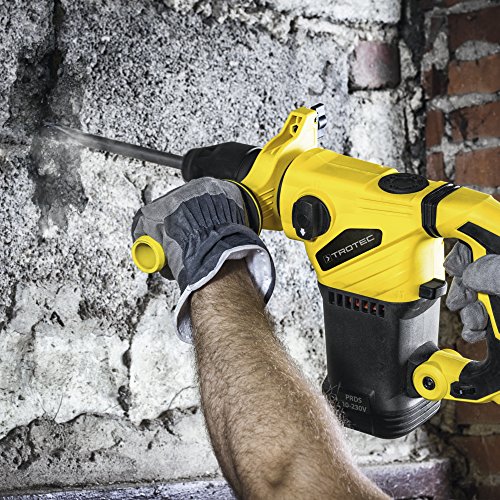 TROTEC Bohrhammer PRDS 10-230V (1500W, 5 J, Bohrleistung in Mauerwerk/Ziegel Ø 32 mm) inklusive Bohrer- und Meißel-Set - 5